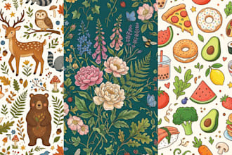 design premium seamless vector patterns for print