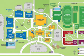 design campus, wayfinding, rv park, campground and event maps