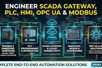engineer scada gateway, plc, hmi, opc ua and modbus embedded hardware
