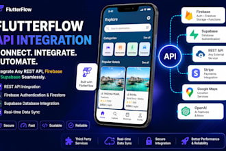 integrate any rest API firebase or supabase in flutterflow