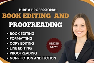 edit, proofread and format your book as a professional book editor