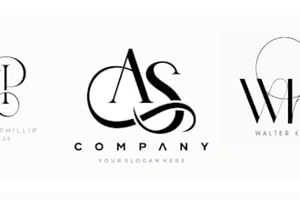 design modern wedding logo, monogram, and initials