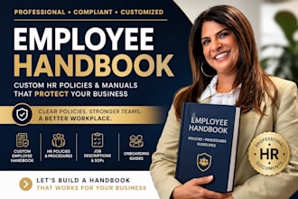 write custom employee handbook, HR policies and employee manual