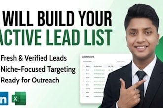 provide active niche targeted email list and b2b lead generation