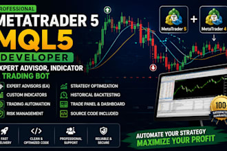 develop a metatrader 5 expert advisor indicator and mql5 trading bot
