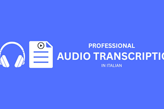 transcribe audio and video in italian