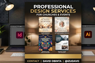 design church flyer, obituary, funeral program, events flyer, booklet for print