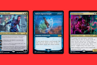 create custom mtg card design anime tcg illustration alter anime mtg card board
