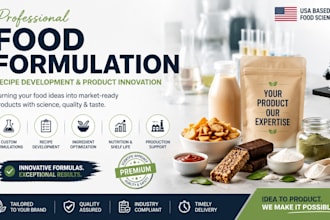 develop manufacturing ready food and beverage formulations