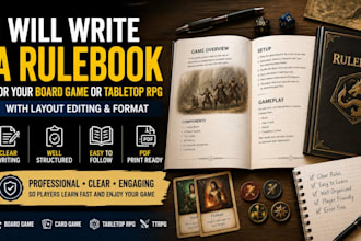 write a rulebook for your board game or tabletop rpg with layout editing format
