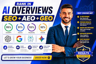 optimize monthly SEO GEO aeo website local and off page backlink building