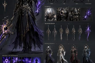 premium ai fantasy game character concept art