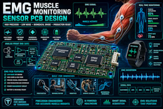 design emg muscle monitoring sensor pcb