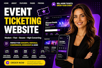 redesign wix website, website design, event ticketing website, event booking