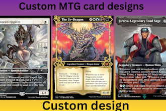 create custom mtg card design tcg illustration alter anime mtg card fantasy art