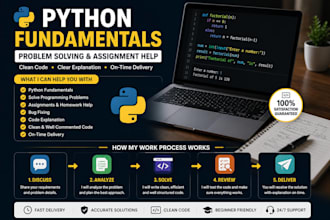 solve python fundamentals problems and assignments