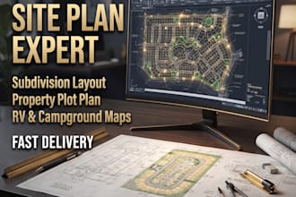 design professional site plan plot plan subdivision and rv park layout