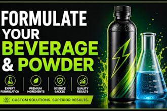 formulate a functional beverage, energy drink, or supplement powder recipe