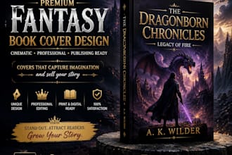 design professional fantasy book covers with ai assisted artwork