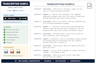 provide fast and accurate transcription services