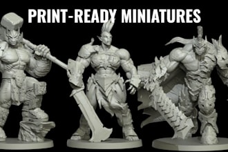 sculpt custom 3d miniature 3d tabletop dnd stl for 3d printing