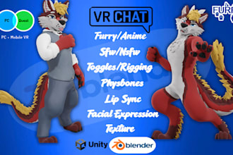 custom vrchat avatar anime vrc avatar 3d model nsfw furry avatar vr character