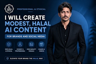 create modest, halal ai content for brands and social media