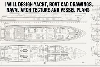 design yacht, boat cad drawings, naval architecture and vessel plans