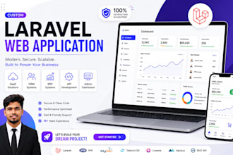develop a custom laravel web application