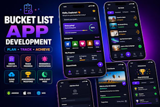 develop a custom bucket list app for android, ios, and web