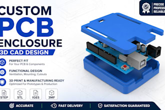 design custom 3d printed pcb enclosure, electronics housing and case