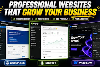 develop framer website, webflow, shopify, wix studio or wordpress website