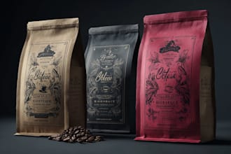 do coffee label, coffee packaging, product packaging design