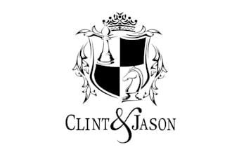 design super gorgeous wedding theme logo