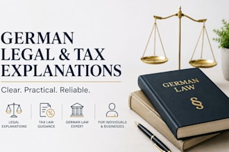 legal and tax law advice and explanations regarding german law