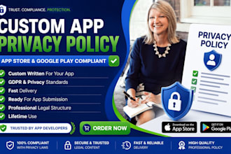 write mobile app privacy policy gdpr compliance for app store google play