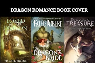 design dragon romance book cover fantasy adventure magical ebook design