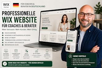 design a professional wix website for german coaches and consultants