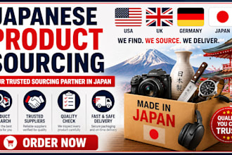 be your product sourcing manager from japan china india to europe USA and UK