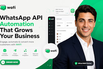 setup wati whatsapp api chatbot automation campaign crm integration
