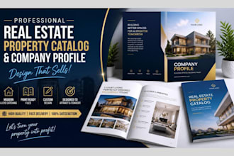 design real estate property catalog and company profile that sells