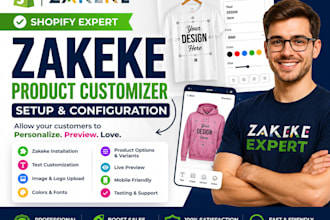 set up zakeke product customizer for your shopify store
