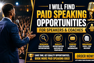 find paid speaking opportunities for speakers and coaches