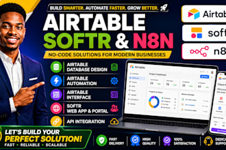 setup airtable database automation airtable CRM softr webapp n8n automation