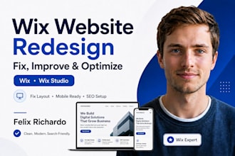 do wix website redesign, fix wix website design, wix ranking website, wix expert