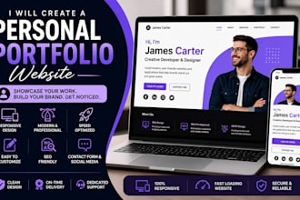 create personal portfolio website, wordpress blog website, personal blog website