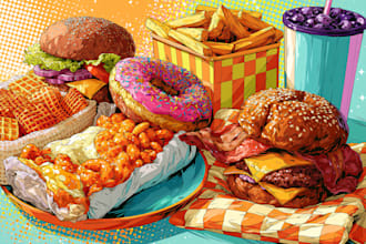 food pop art of your food pop art