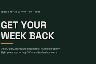 be your executive virtual assistant and admin support