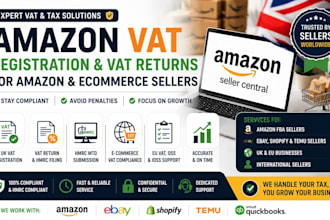 handle amazon vat registration, uk vat return and ecommerce tax compliance