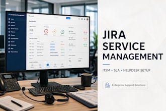 configure jira service management setup itsm workflows slas and helpdesk for IT